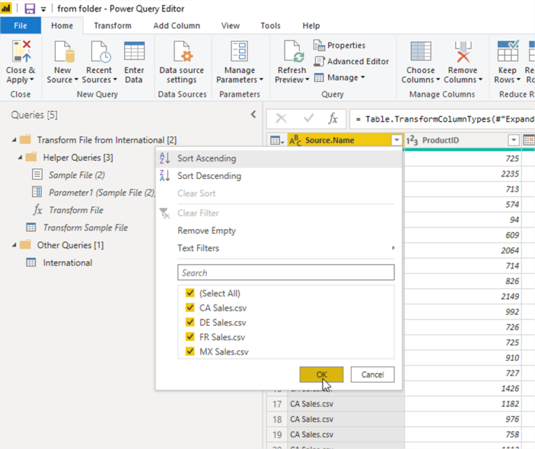 Power BI Get Data: Loading from a Folder - insightsoftware