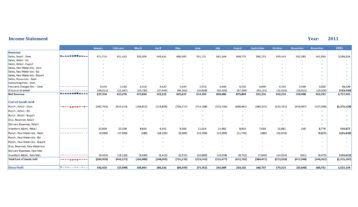 Nav106 Professional Income Statement Budget And Variance