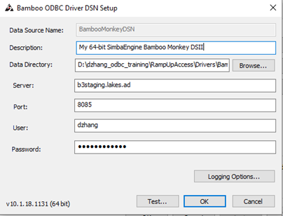 Custom ODBC Driver | Bamboo Authentication