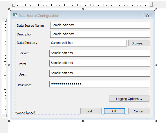 Custom ODBC Driver | Dialog box after modification