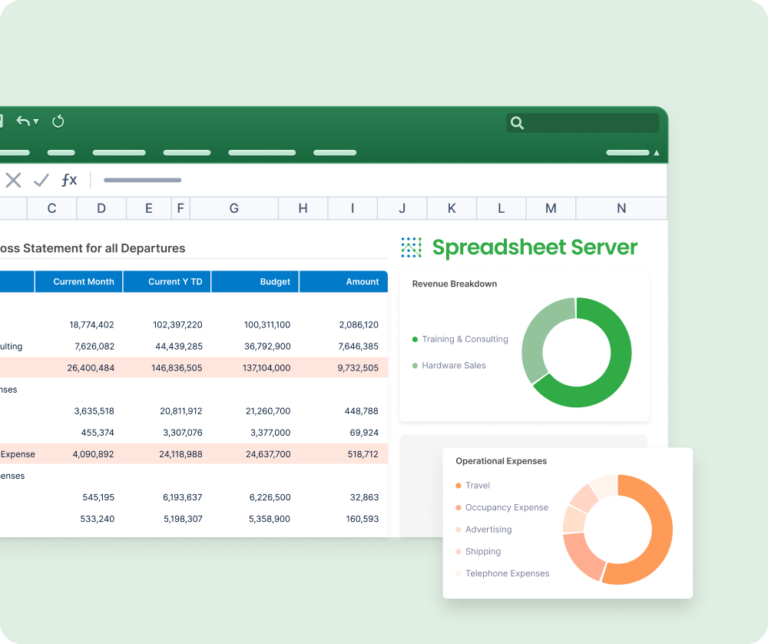 Spreadsheet Server Competitor Comparison insightsoftware