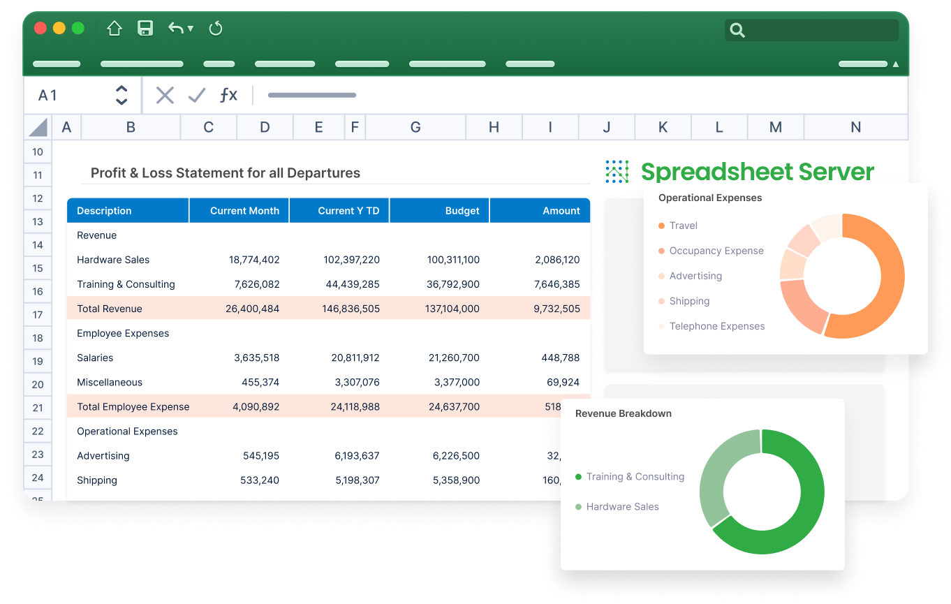 Spreadsheet Server Competitor Comparison insightsoftware