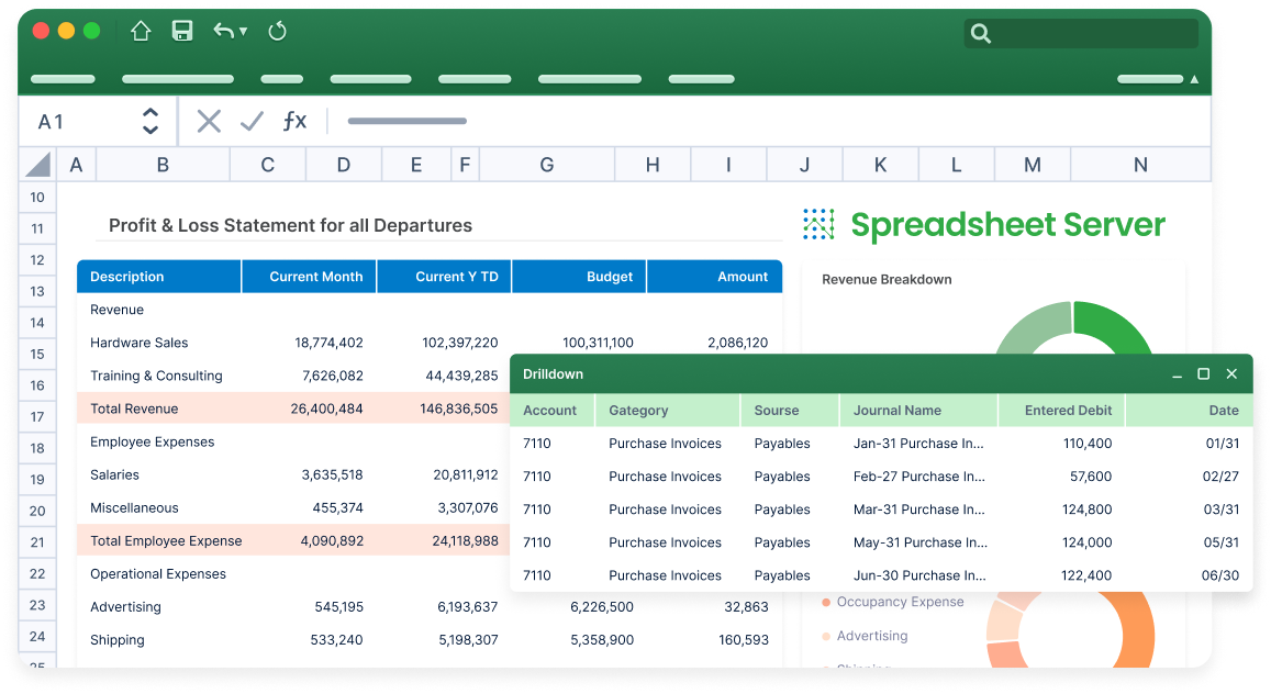 Spreadsheet Server Competitor Comparison insightsoftware